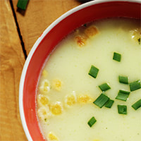 photo of a bowl of creamy turnip soup